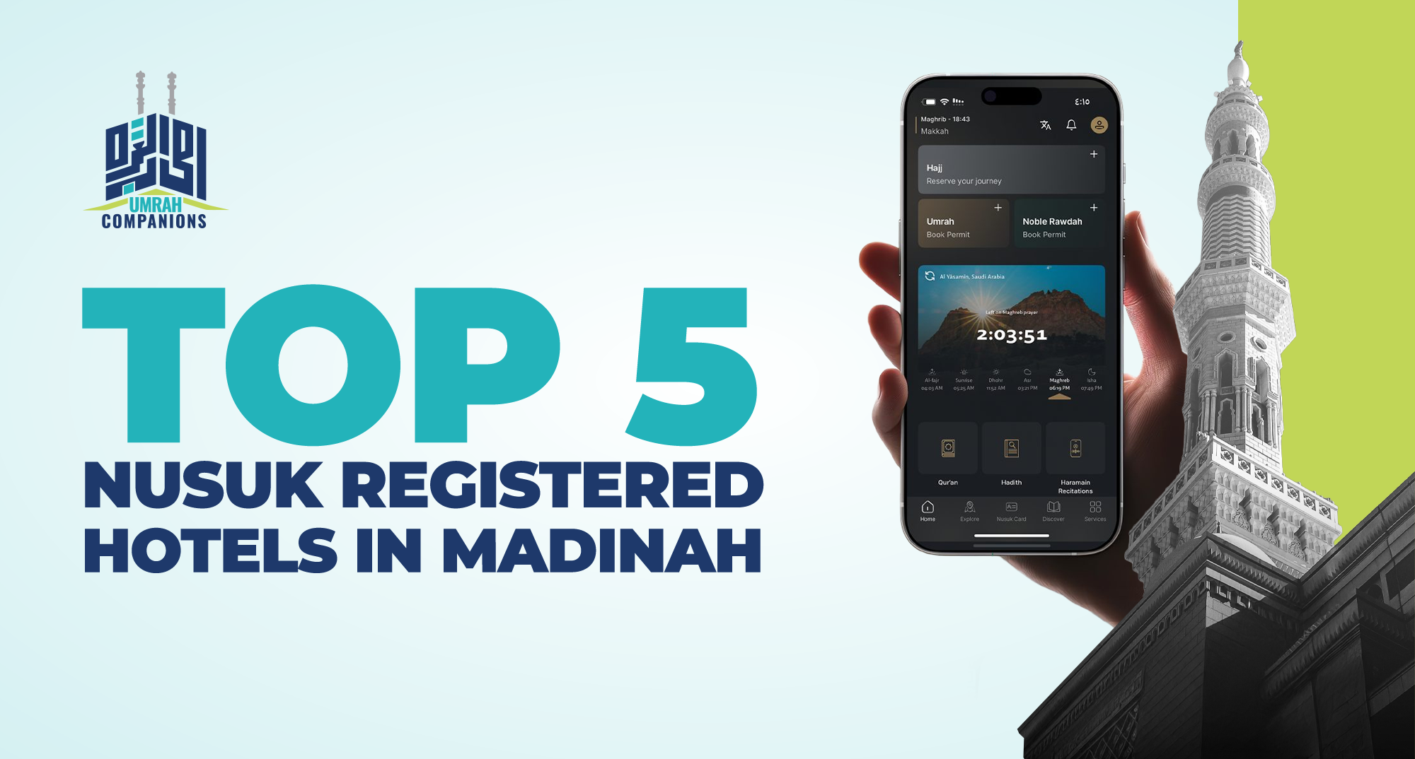 Top Five Nusuk-Registered Hotels In Madinah