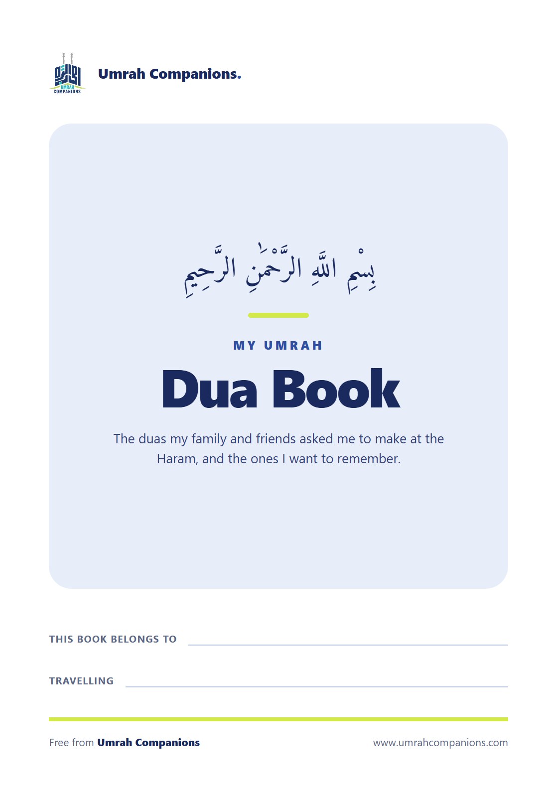 The cover of the The Umrah Dua Book
